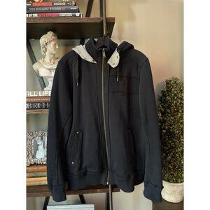 Puma Full Zip Hooded Sweatshirt Black Mens Large